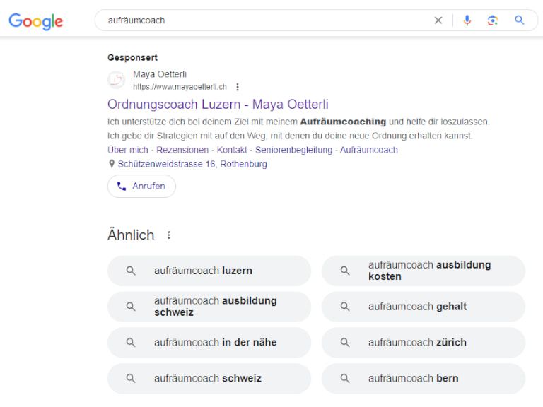 Googel Anzeigen im Suchnetzwerk