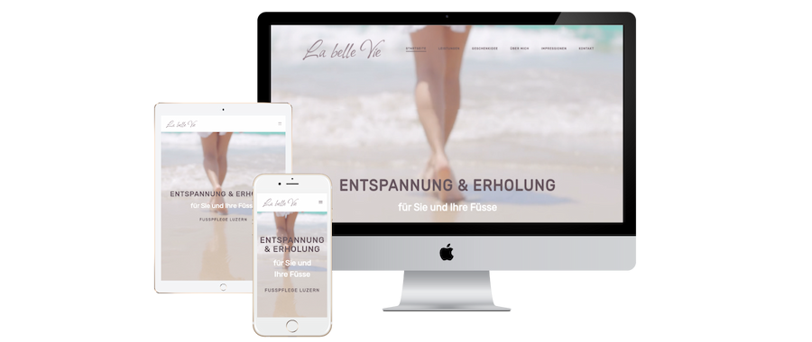 Website für kosmetische Fusspflege