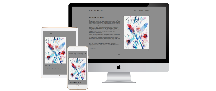 Website für Gestaltung und Abstrakte Kunst